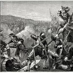 The Battle of Naseby, Northamptonshire, 14 June 1645, a Parliamentarian victory against