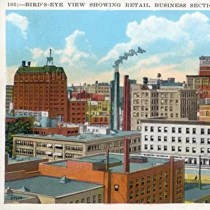 Birds eye view - Retail Business Section - Minneapolis, Minnesota, USA