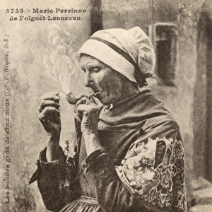 Breton Lady and Pipe
