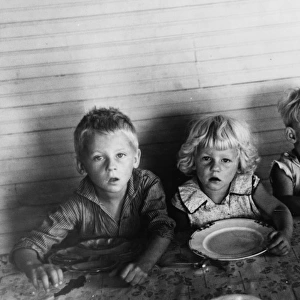 Children of Olaf Fugelberg waiting for dinner. Williams Coun