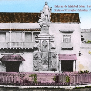 Columbus statue, Cartagena, Colombia, Central America