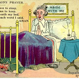 Comic postcard, The Old Maids Prayer Date: 20th century