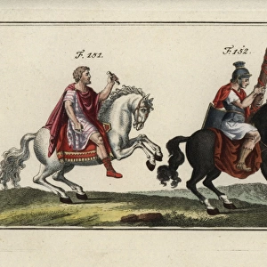 Emperor Marcus Aurelius on horseback, and a