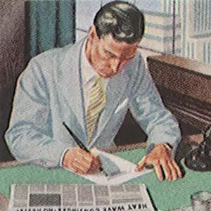 Employee Does Paperwork Date: 1948