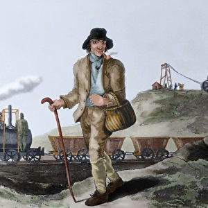 English miner and transport of coal mined