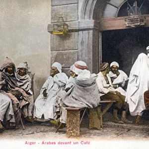 Exterior of an Arab Cafe - Algiers, Algeria, North Africa