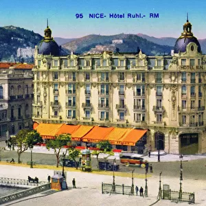 The frontage of the Hotel Ruhl in Nice France, 1920s