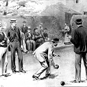Game of Bowls in an English Suburban Garden, c. 1895