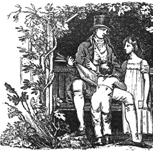 Gentleman reading to his children, c. 1800
