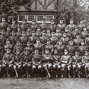 Group photo, Royal Fusiliers reserve battalion, WW1
