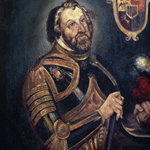 Hernan Cortes (1485-1547). Spanish Conquistador. Portrait. M