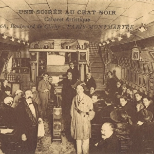 The interior of Le Chat Noir, Montmartre, Paris, 1920s