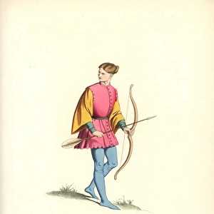 Italian archer or longbowman, 14th century