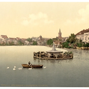 The lake, south side, Konigsberg, East Prussia, Germany (i. e