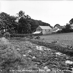A Lint Hole, Showing Flax in Steep, Toome Co. Antrim