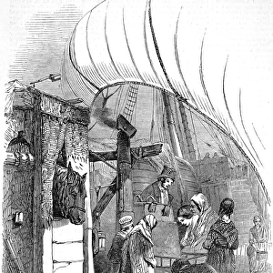 Making Tea on the deck of an Emigrant Ship, 1849