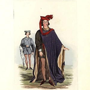 Male costume from the reigns of Henry IV and V (1399-1422)