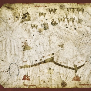 Map of the Mediterranean (Add. Ms. 25691). It