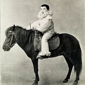 Master Franz Ebert, German actor-comedian on a pony