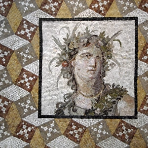 Mosaic. 2nd century. Imperial Period. Woman with a flower s