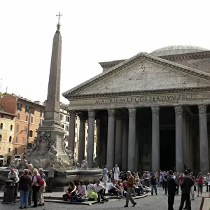 Pantheon and Fountain, Rome, Italy