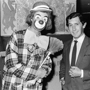 Peter Hugo with a clown