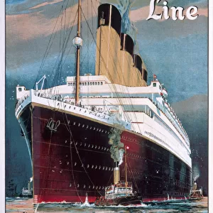 Poster advertising the White Star Line, Europe to America
