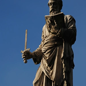 Saint Paul (5-67 AD). Statue by Paolo Romano (ca. 1445-1470)
