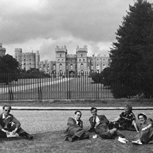 Sitting on the grass - Long Walk - Windsor Castle, Berkshire