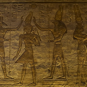 Small Temple or Temple of Hathor. The gods Set (left) and Ho