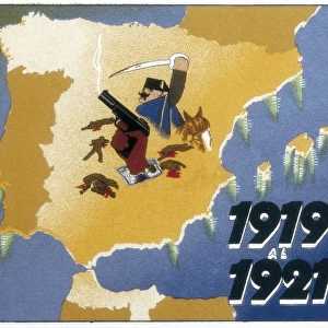 Spain (1919-1921). Poster about the repression