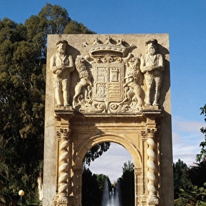 Spain. Murcia. Gate of the Palace of the Garden of the Bombs