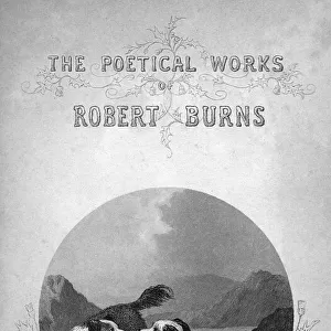 Title page, The Poetical Works of Robert Burns, with an illustration to the poem
