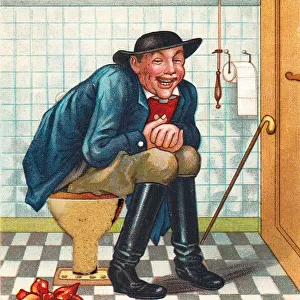 Toilet humour on a German greetings card