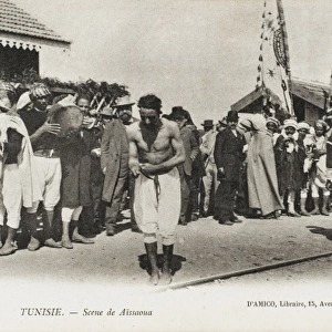 Tunisia - Wrestler at Aissaoua