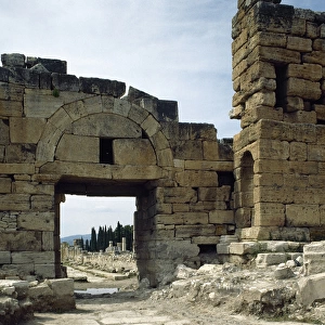 Turkey. Old city of Hierapolis. North Byzantine Gate. 4th