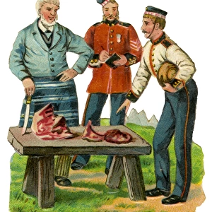 Victorian Scrap - army meat rations