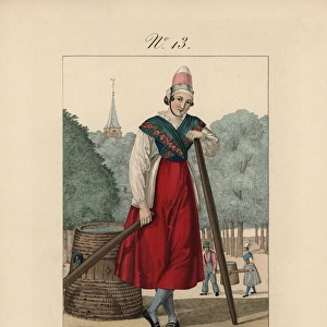 Woman of Saint Valery She wears a bonnet of