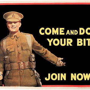 WWI Poster, Come and do your bit, join now