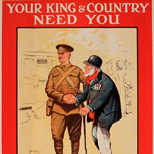 WWI Poster, Your King & Country Need You