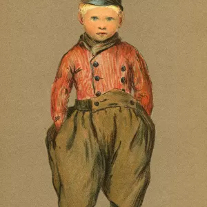 Young boy in traditional local costume, The Netherlands