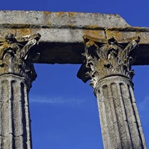 Roman Temple - detailed study, Evora, World Heritage city, Alentejo, Portugal