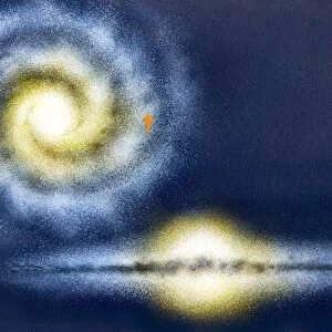 Earth in the Milky Way, artwork C017 / 0768
