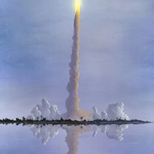 Space Shuttle launch, artwork