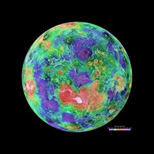 Venus radar map, North Pole