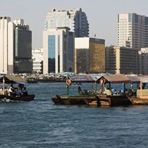 Abras (small ferries) crossing Dubai Creek