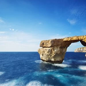 The Azure Window natural arch, Dwerja Bay, Gozo Island, Malta, Mediterranean, Europe