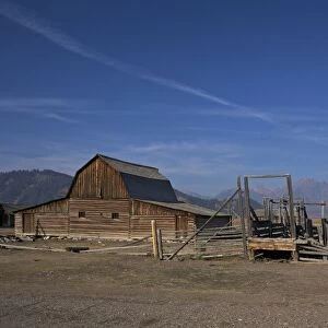 Barn, John and Bartha Moulton Homestead, Mormon Row Historic District, Grand Teton National Park, Wyoming, United States of America, North America