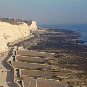 Chalk cliffs by Brighton Marina, Brighton, Sussex, England, United Kingdom, Europe