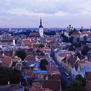 City skyline, Old Town, UNESCO World Heritage Site, Tallinn, Estonia, Baltic States